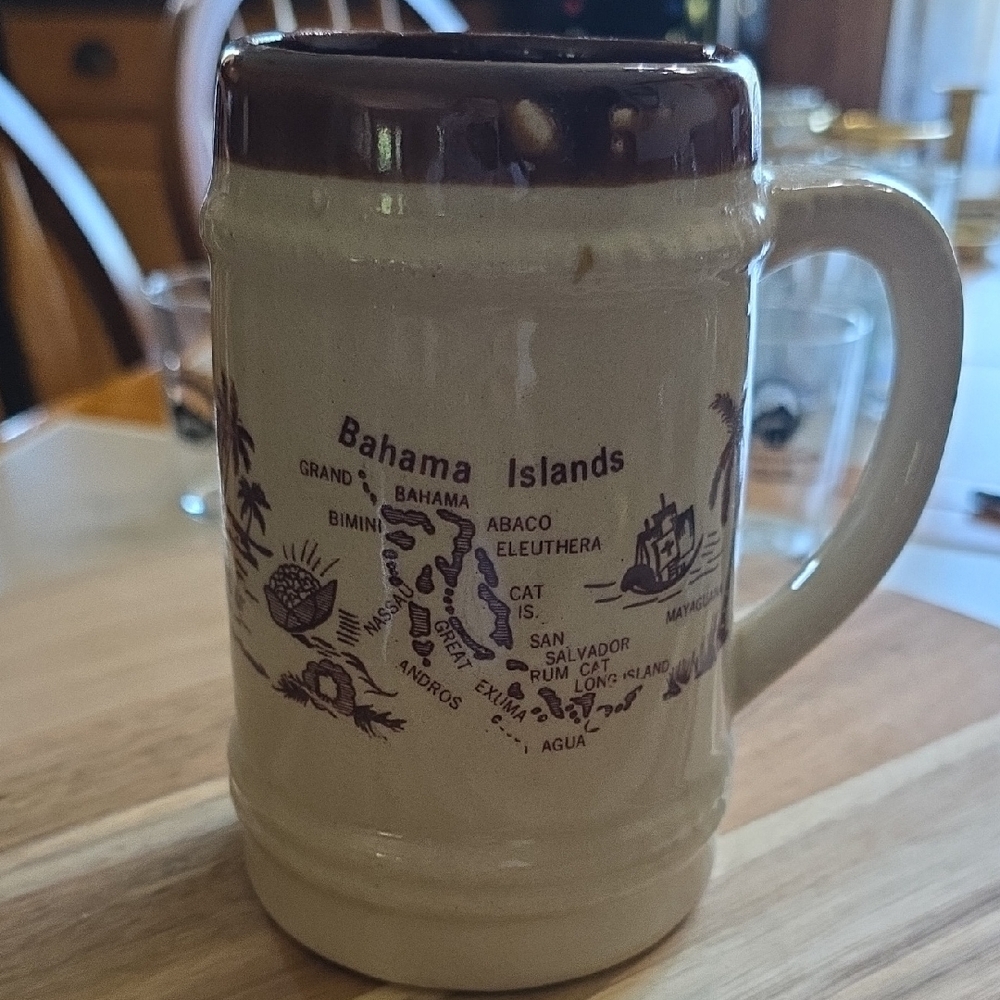 PeurtoRico Bahama Islands Map Ceramic Mug